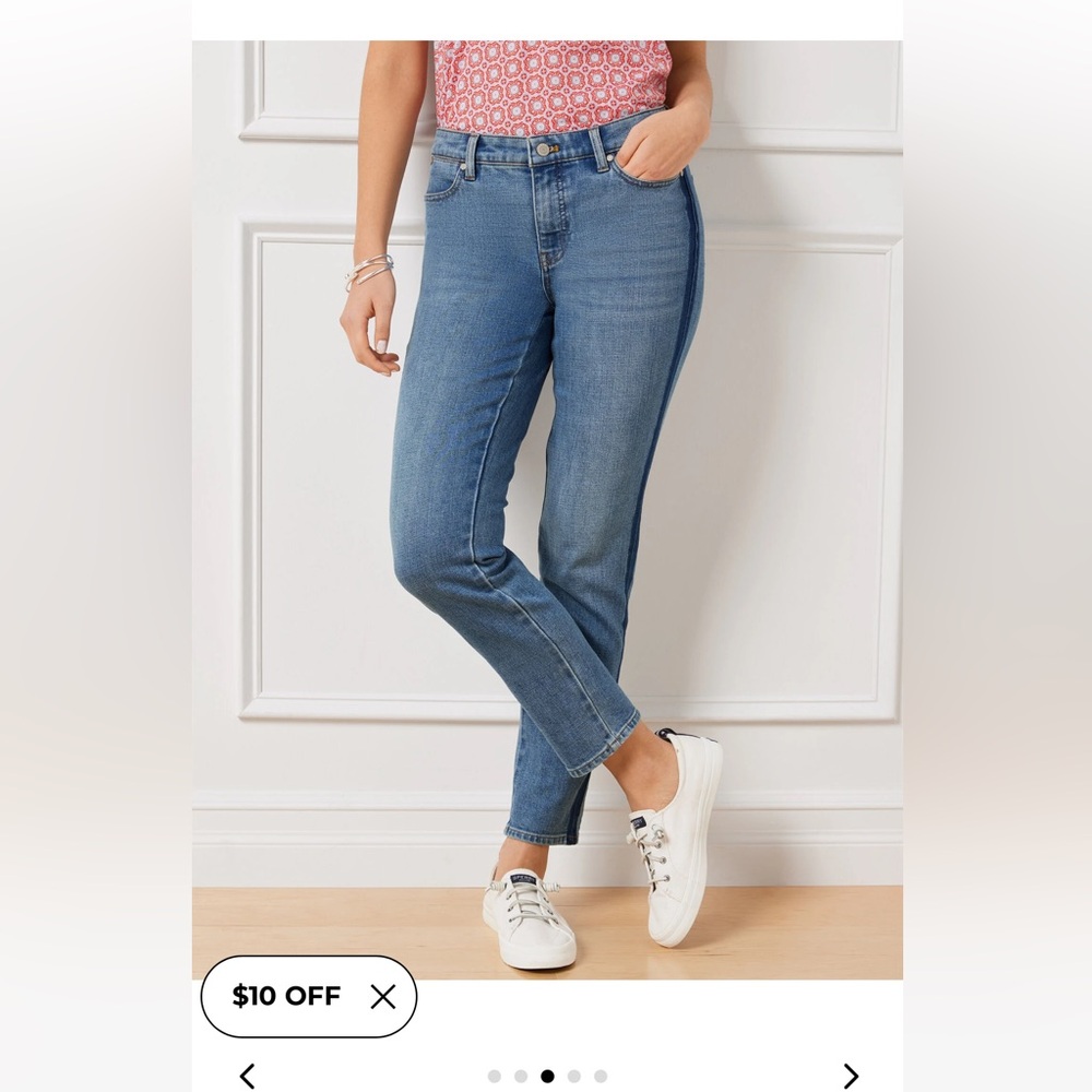 Talbots slim ankle jeans, Panama Wash, 6, NWT